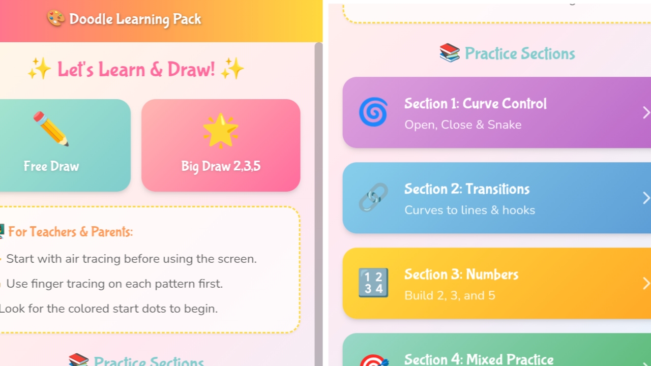 Kidsdoodle Website Mockup